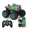 huajuze Remote Control Car, 2.4Ghz All Terrain Dinosaur Monster Truck Toys, RC Truck with Music, 3 Lighting Effects, 360 Stunt Capable, All Included Ready to Run, Toy Gifts for Boys and Girls (Green)