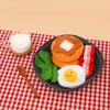 Woof² Sunday Brunch Set Soft Plush Dog Toy of 5 Parts - Pancake, Bacon, Vegetables, Sunny-Side Up Egg and Plate, Play Fetch & Hide Treats for Mental Training, Paper Crinkle Sound, Small Medium Pets