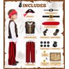 BIBUTY Pirate Costume Kids Halloween Costumes for Boys Girls, Pretend Play & Dress Up Clothes for Little Boys Girls Halloween Costumes for Kids, Toddler Boys Pirate Costume Toys Gifts for Kids 3-6