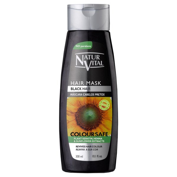 Colouring Hair Mask - Repairs and Colours - 300 Ml / Natural & Organic. (Black Hair)
