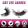 Veleasha Cat Eye Lashes Natural Look Fox False Eyelashes Gorgeous Wispy & Lightweight Faux Mink Lashes for Doll Eye Makeup 5 Pairs Pack (Charming)