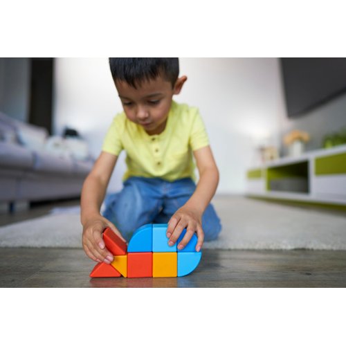 Geomag Swiss-Made MagiCube 9-Piece Magnetic Animal Shapes Building Set, Shaped Stacking Blocks for Toddlers & Kids Ages 1-5, STEM Educational Toy, Creativity, Imagination, Early Learning Fun