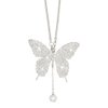 Bling Butterfly Diamond Car Accessories for Women, Crystal Car Rear View Mirror Charms Car Decoration Valentine's Day Gifts Lucky Hanging Interior Ornament Pendant. (Silver)