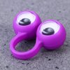 Kisangel 12pcs Eye Finger Puppet Eye On Rings Googly Eyeball Ring for Kids Boys Girls Fun Show Prize Fillers Birthday Easter Party Favor (Random Color)