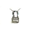 Generic Long chunky dark silver turquoise blue stone metal native tribal hair claw clip