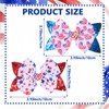 Vsdski 4pcs 4th of July Bow Hair Clips Patriotic Hair Accessories for Girls American Flag Barrette Sparkly Stars Hair Bows Hairpins Alligator Clips for Independence Day Party Cheering Squad Hair Decor