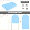 Fuloon Wedding Arch Cover 6.6FT, 5FT, Elastic Party Arch Cover Round Top Backdrop Stand Covers for Wedding Birthday Party Baby Shower Banquet Decoration Blue