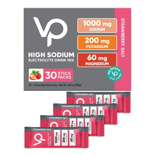 Venture Pal High Sodium Sugar Free Electrolytes Powder Packet - Hydration Packets with Sodium, Potassium & Magneisum | Zero Calories | Vegan | Keto & Paleo Friendly Electrolyte Drink Mix | 30 Stick