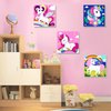 xackcme 4 Pack Cartoon Paint by Number for Kids with Wooden Frame-Cartoon Paint by Numbers for Kids Ages 4-8-12,Easy Paint with Numbers DIY Acrylic Oil Painting Kits for Home Wall Decor(8X8inch)