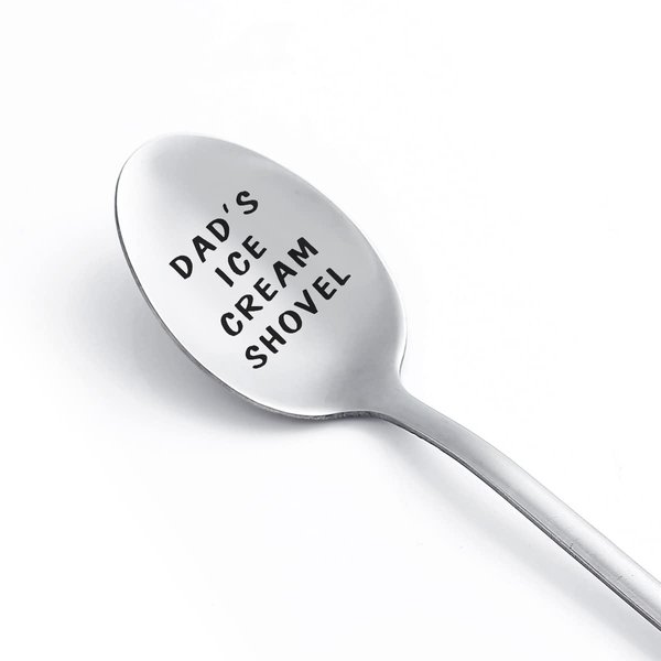 Gifts for Dad from Daughter Stocking Stuffers for men dad fathers Funny Engraved Stainless Steel Spoon Shovel, Dad Christmas Gifts for dad from Daughter Funny Engraved Stainless Steel Spoon Shovel