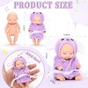 TISDEN 4 Inch Mini Baby Dolls 6pcs Set Realistic Baby Dolls Toys with Cute Handmade Doll Clothes for Suitability Kids 3 and up (Sleepwear)