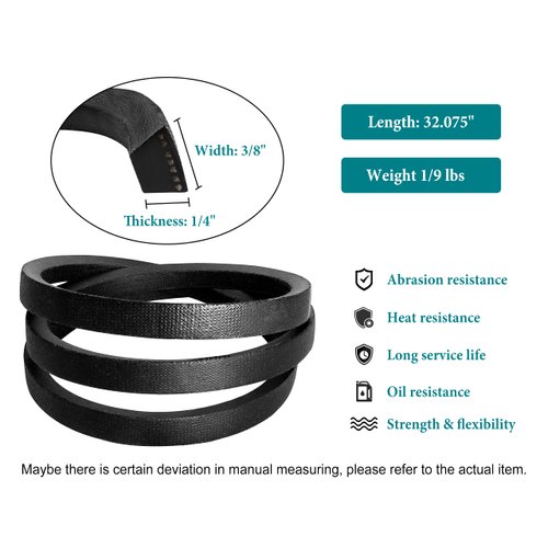 Drive Belt Replace 117-1018 Compatible with Toro Mower - Drive V Belt Compatible with Toro 20371 20331 20330 20339 20378 20370 20339C 20350 20351 20377 20379 22" Recycler Self Propelled Lawn Mower