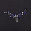 fxmimior Simple Dainty Blue Crystal Rhinestone Hair Comb Hair Accessories with Rhinestone Bridal Silver Side Combs for Women Hair Ornaments in the form of Combs