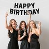 Pre-Strung Happy Birthday Banner - NO DIY - Black Glitter Birthday Party Banner - Pre-Strung Garland on 8 ft Strands - Black Birthday Party Decorations & Decor for Men & Women. Did we mention no DIY