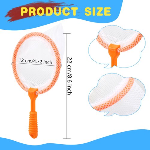 Fahacop 15 Pcs Kids Bug Catcher Nets Colorful Insect Collecting Net Fishing Net Bath Toy for Kids Outdoor Science Nature Exploration Observation