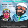 2 Pack Kids Balaclava Face Mask for Boys Girls, Windproof Winter Hat Ski Mask for Cold Weather, Breathable Face Warmer for Sports Skiing Cycling-1 Black Gray
