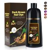 Dark Brown Hair Dye Shampoo 3 in 1 Shampoo para canas mujer Hair Color Shampoo for Gray Hair Coverage for Women Men, Semi-Permanent Natural Hair Dye Shampoo