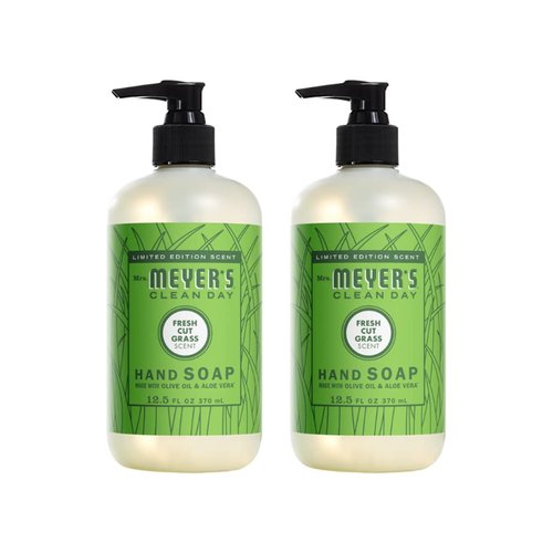 Mrs. Meyer's Fresh Cut Grass Liquid Hand Soap, 12.5 FL OZ (Pack of 2)