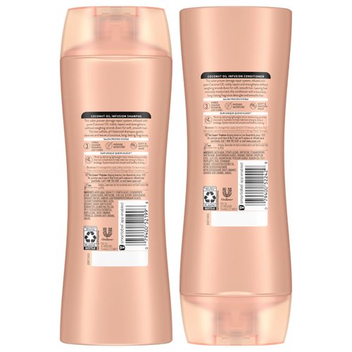 Suave Coconut Oil Infusion Shampoo and Conditioner Set, Damage Control Hydrating Shampoo & Conditioner for Damaged Dry Hair, 12.6 Oz Ea (2 Piece Set)