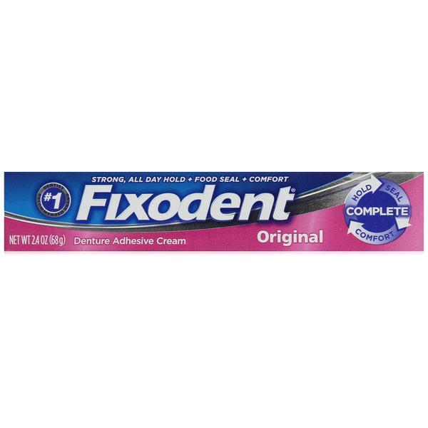 Fixodent Denture Adhesive Cream Original 2.4 oz Set of 3