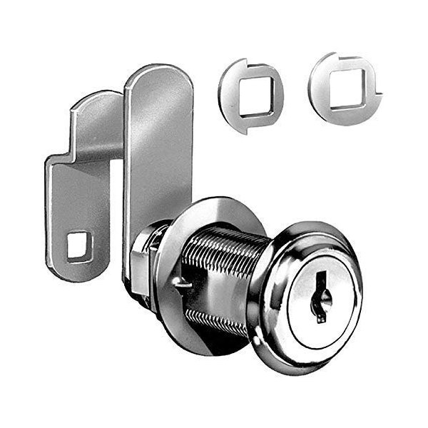 Disc Tumbler Cam Lock 1-3/4", Nickel, Key C8060-14A-C346A
