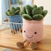 3pcs Plant Plush Toy Set: Succulent Pillow, Cute Cactus Plushies, Stuffed Potted Plants Doll - Flower & Succulent Plush (Pink, White, Blue)