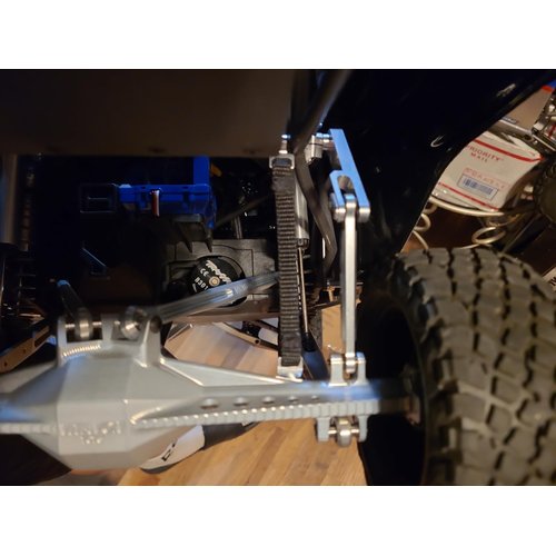 Rear Suspension Damper Travel Limit Straps 108mm for Traxxas 1/7 UDR Derser Racer - Grey