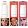 Orange Cream Blush Stick for Cheeks, Waterproof Face Cream Makeup Blush Stick, Long-Lasting Multi-use Blush Makeup Stick, Natural-Looking, Lightweight Skin Tint Blush Makeup for All Skin