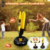 Octaday 4 Pcs 63 Inch Inflatable Jumbo Football Set Include 1 Pcs Football Goal Post and 3 Pcs Football Balls for Football Party Game Water Playing Outdoor Sport Toys