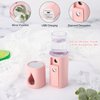 Hortsun 8 Pieces Handheld Personal Diffuser Portable Diffuser for Essential Oils Aromatherapy Diffuser Pocket Size for Desk Office Travel Car with USB Cable, White and Pink