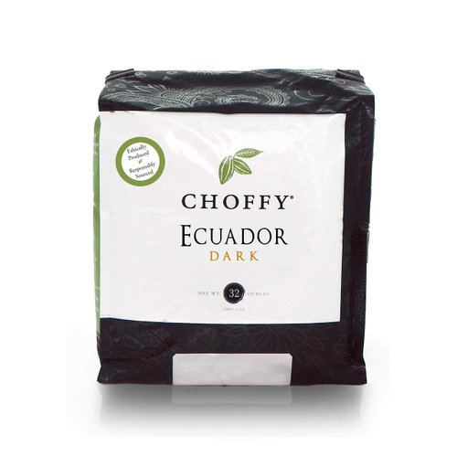 Choffy Brewed Cacao Coffee Alternative Substitute - 32 Oz Ecuador Dark Flavor - Caffeine Free Brew Cacao Ground Drinking for Coffee and Dark Chocolate Lovers, Healthy Rich Chocolate Drink, Nutrients for Mood & Energy