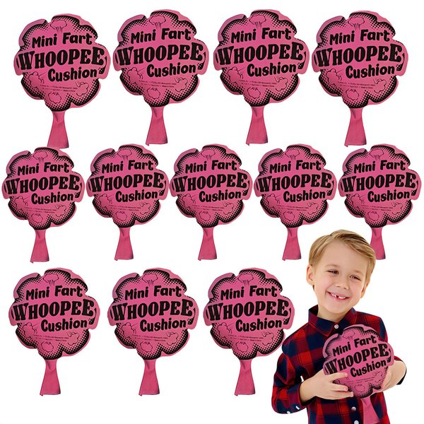 ArtCreativity 6 Inch Mini Fart Whoopee Cushions - Set of 12 - Fun Whoopee Noise Makers for Kids and Adults - 100% Non-Toxic Prank Toy - Novelty Gag Joke Gift - Birthday Party Favors for Boys and Girls