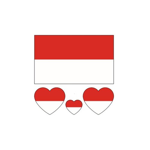 ZPDNURZL 10 Sheets Indonesia Flag Tattoos Stickers 40 Pcs Waterproof Sweat Sports National Flag Removable Fake Tattoos