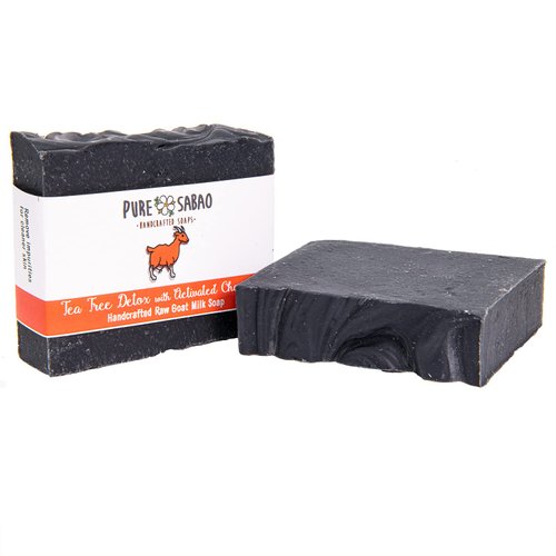 Pure Sabao Tea Tree Detox Activated Charcoal – Goat Milk Soap