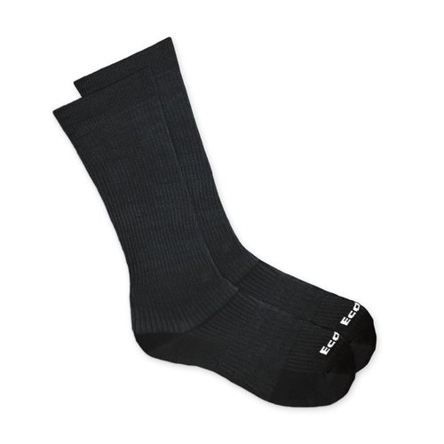 Ecosox Bamboo Graduated Knee High Mild Compression Socks for Men & Women | Improves Blood Circulation | Reduces Swelling | Odor (Medium - Black)
