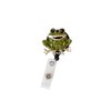 Sizzle City New Custom Bling Rhinestone 3D Green Frog Badge Reel Retractable ID Badge Holder Pull Reel