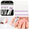 Fiberglass Nail Extension Gel Kit Gel Nail Builder Extension Fiber Nail Kit with Magical Silk Fiberglass, Quick Building Gel, Nail File, Tweezers, Scissors, Nail forms for Gel Extension Nail Art