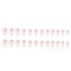 Hkanlre Bling Coffin Press on Nails Fake Nails Tips Full Cover Medium False Gradient Nails for Women and Girls 24PCS (Pink gradient coffin)
