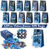 Winrayk 136Pcs Kids Video Game Party Favors Gamer Birthday Supplies, Straw VIP Pass Bag Bracelet Stamper Glow Sticker Keychain, Pinata Filler Goody Stuffer Girl Boy Game On Gaming Party Favors Decor
