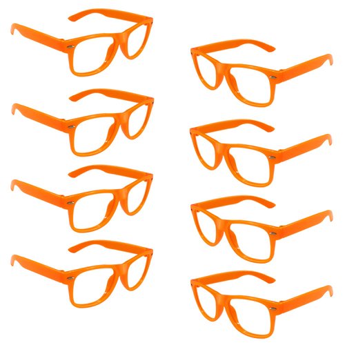 Pibupibu 8 Packs Kids Frame Only No Lens Party Favors Supplies Orange Sunglasses