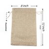 QIANHAILIZZ 10 Pack 8 x 12 Inch Linen Drawstring Bags Burlap Jewelry Gift Pouch Candy Pouch Flax Drawstring Wedding Favor Bags