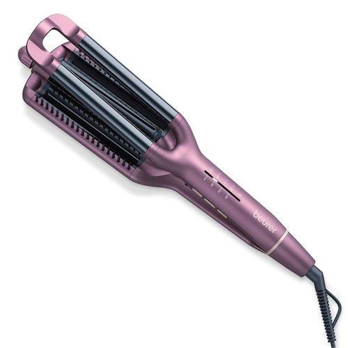 Beurer HT65 4-in-1 Wave Styler, 3 Barrel Curling Iron and Crimper, Adjustable Deep Hair Waver Wand for Beach, Mermaid, Natural, and Water Waves, Curls, Crimps, Hot Styling Tools