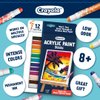 Crayola Acrylic Paint Doodle Sticks (12ct), Acrylic Paint Marker Set, Quick Dry, Multi-Surface, Less Mess Kids Paints, Ages 8+