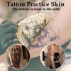 Blank Tattoo Skin Practice,Honsnks 10pcs 8x6 Inch Double Sided Fake Skin, Tattoo and Eyebrow Pattern Practice Skin,for New Tattoo Artists and Professionals