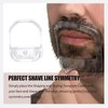 5 Pcs Beard Shaper, Goatee Mustache Grooming Styling Tool Set, Face Hair Styling Template for Man, Beard Guide Trimmer Template, Transparent