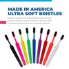 Tess Oral Health Ultra Soft Periodontal Toothbrush with Black Bristles - Post Surgical & Oncology Ultra-Soft Bristle Toothbrush (1 Dozen) - Gentle Care for Sensitive Smiles