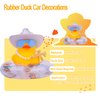 MuMyer Cowboy Duck for Cars, Rubber Duck for Car Dashboard, Cool Duck Car Ornaments Accessories with Mini Holographic Cowboy Hat Swim Tube Necklace Sunglasses and Special Prop(Ij8)