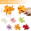 Generic 6 Colors Artificial Flower Hair Clips, Bohemian Flower Hairpin Hawaiian Hairpin for Seaside Holiday, 3.5 Inch Bridal Hair Bobby Pins Headwear for Women Girls(Twin Flowers)