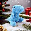 VANLINNY NEW Blue Dinosaur Stuffed Animal, Dinosaur Toy Gift for Kids Boys Girls, Dinosaur Party Favors, 9" Cute Soft Stuffed Dinosaur Plush Toy for Baby Shower, Xmas Birthday Gifts for 3 4 5 6 7