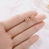 Anoup Rose Gold Earrings Studs - Hypoallergenic Stud Earrings for Girls, Cute Earrings for Kids | Gifts for 6 7 8 9 Year Old Girls | Kids Earrings | Girls Earrings | Gifts for 12 Year Old Girl